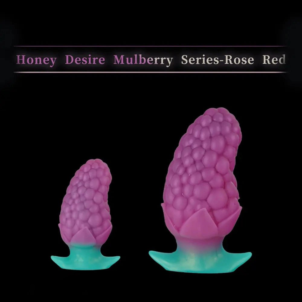 Strawberry textured silicone butt plug, photo 12