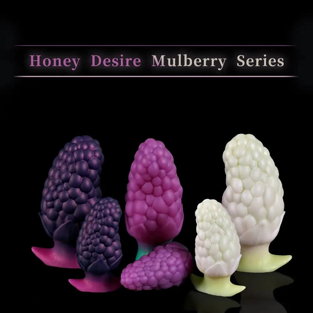 Strawberry textured silicone butt plug, photo 14