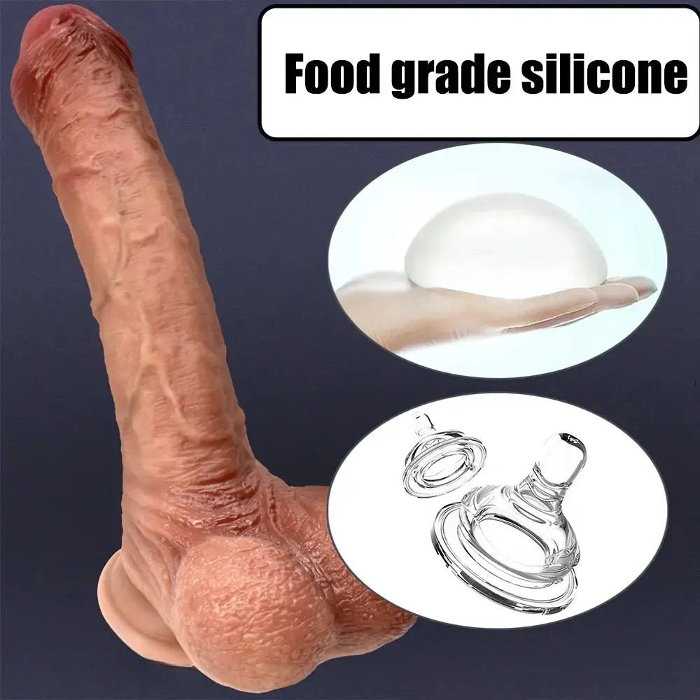 Flesh tone strong suction cup silicone dildo, photo 14