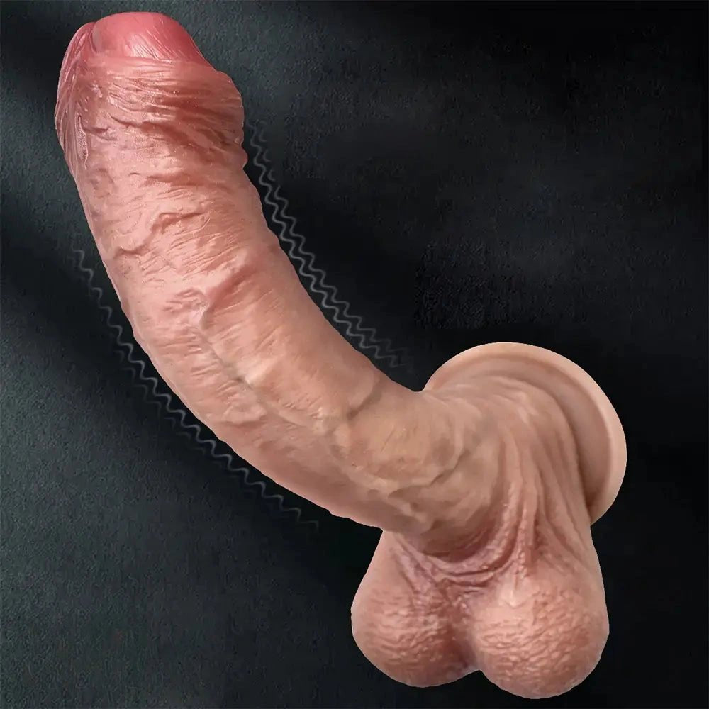 Flesh tone strong suction cup silicone dildo, photo 15