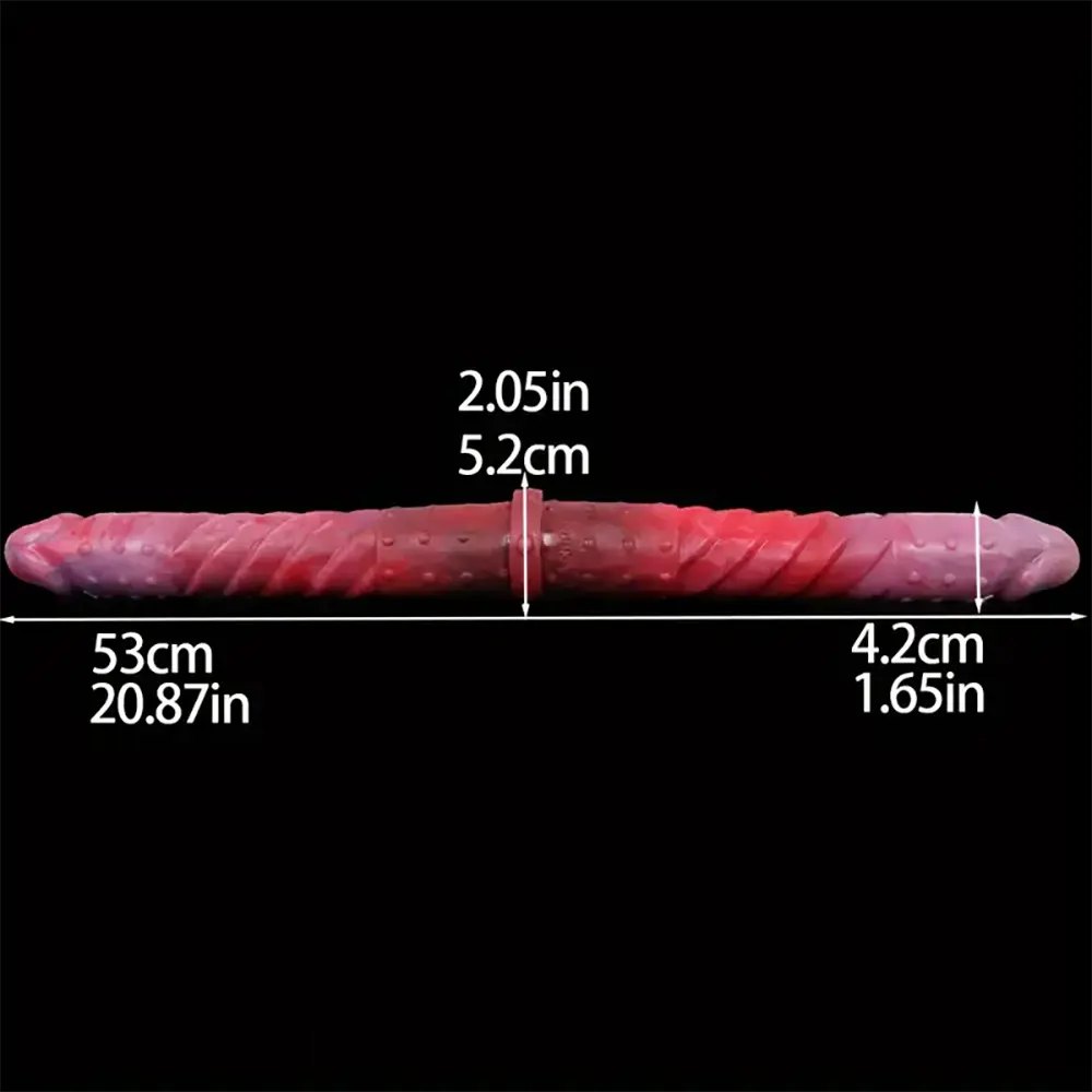Colorful studded double ended silicone dildo, photo 3