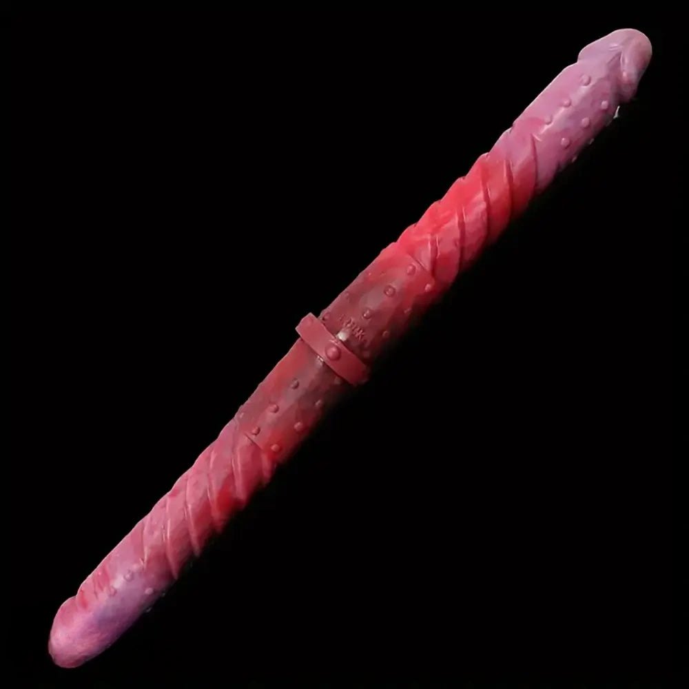 Colorful studded double ended silicone dildo, photo 6