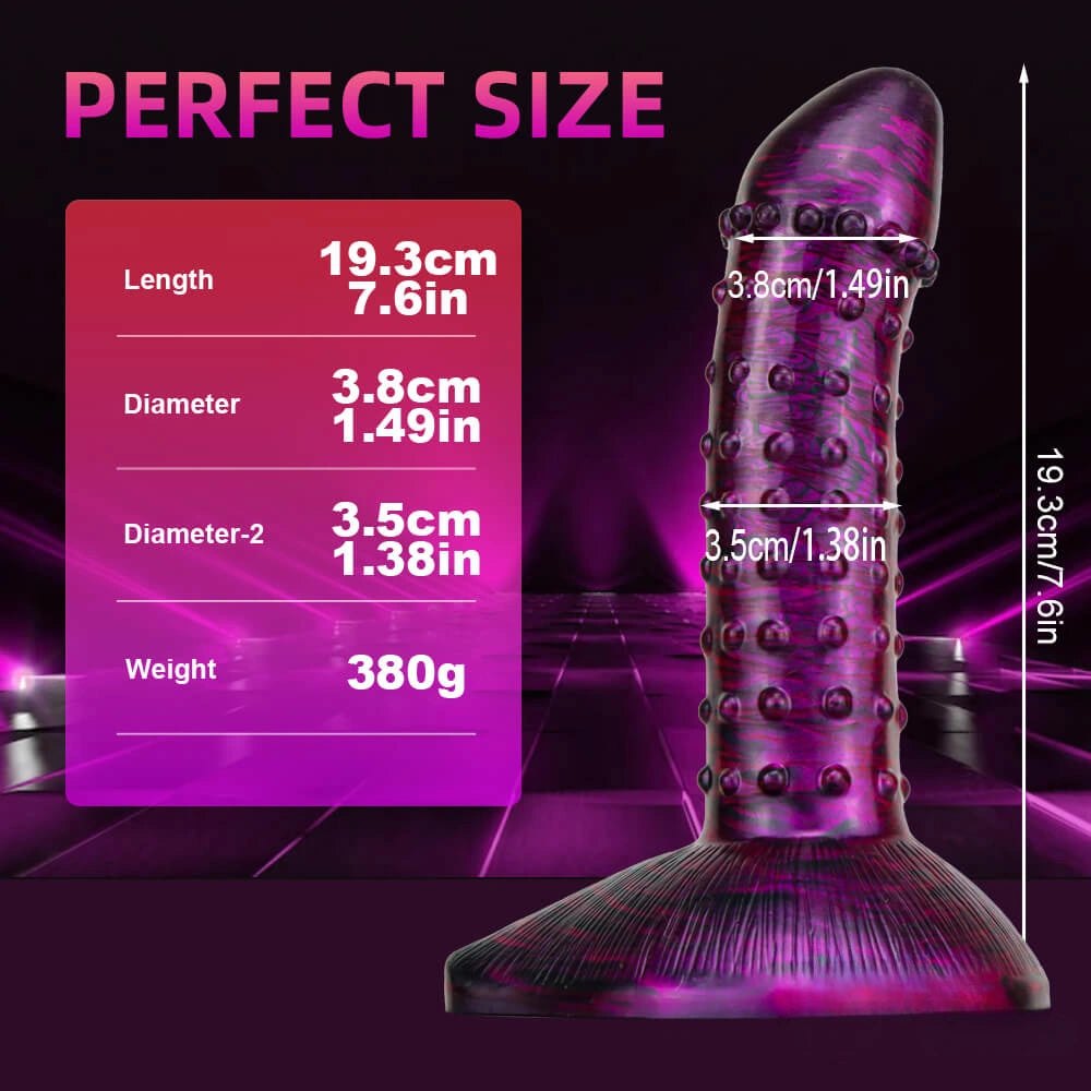 #1 studded textured fantasy dildo