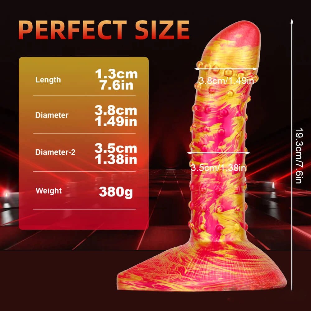 #2 studded textured fantasy dildo