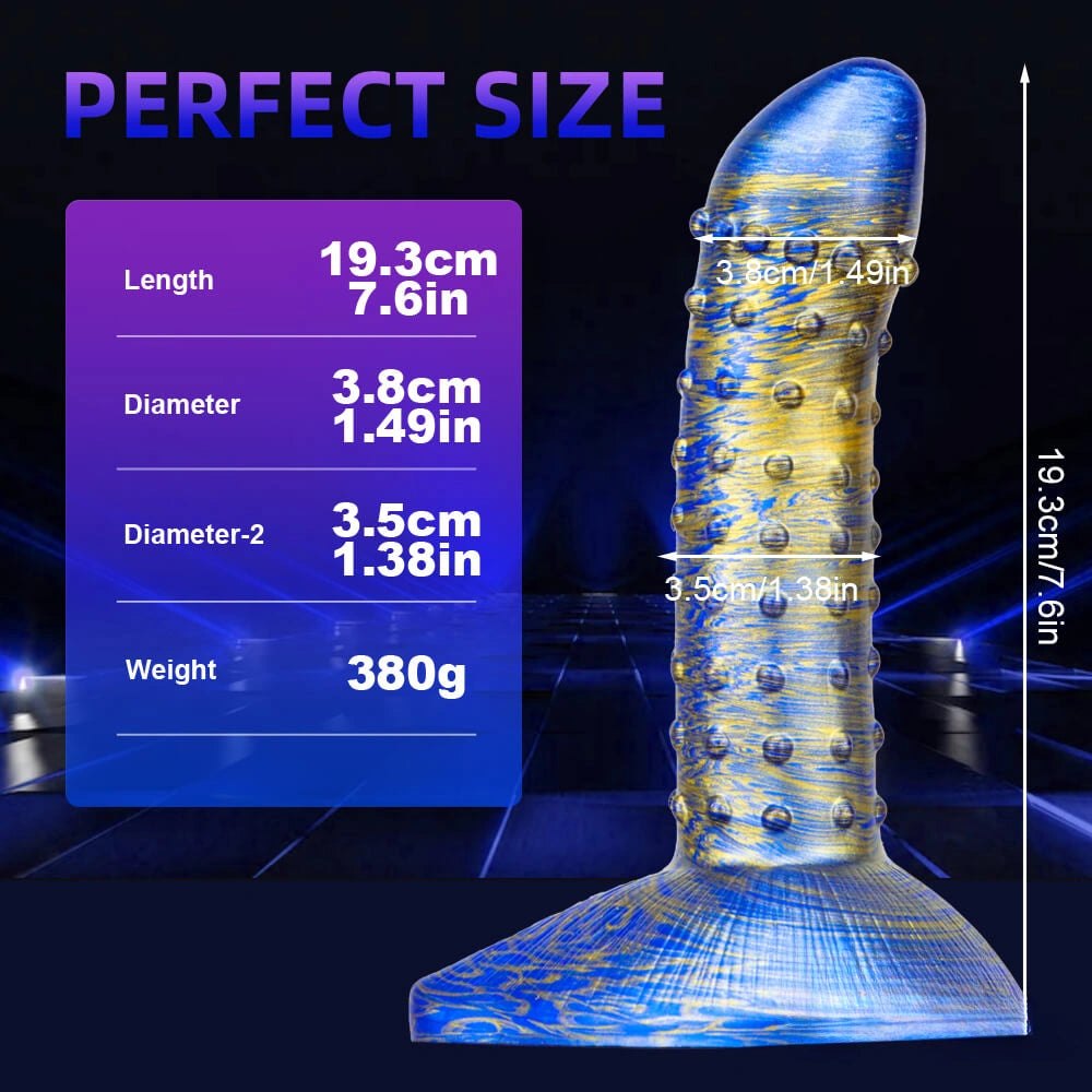 #3 studded textured fantasy dildo