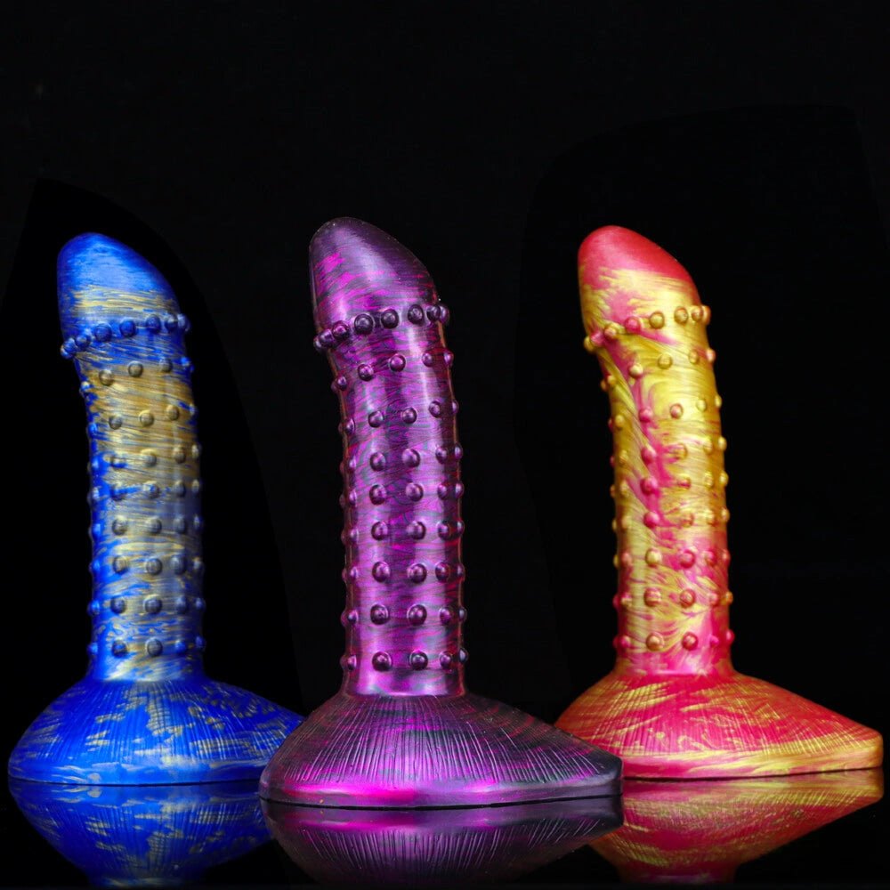 Studded textured fantasy dildo, photo 1