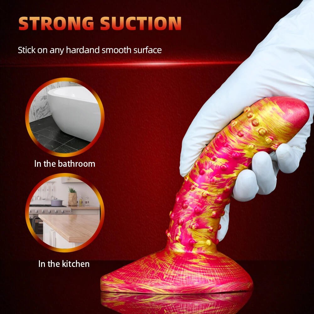 Studded textured fantasy dildo, photo 13