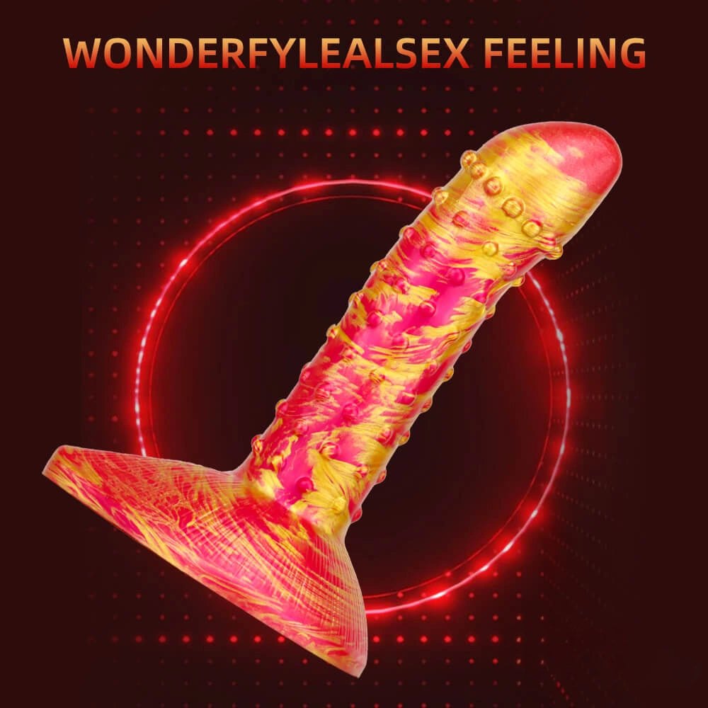 Studded textured fantasy dildo, photo 14