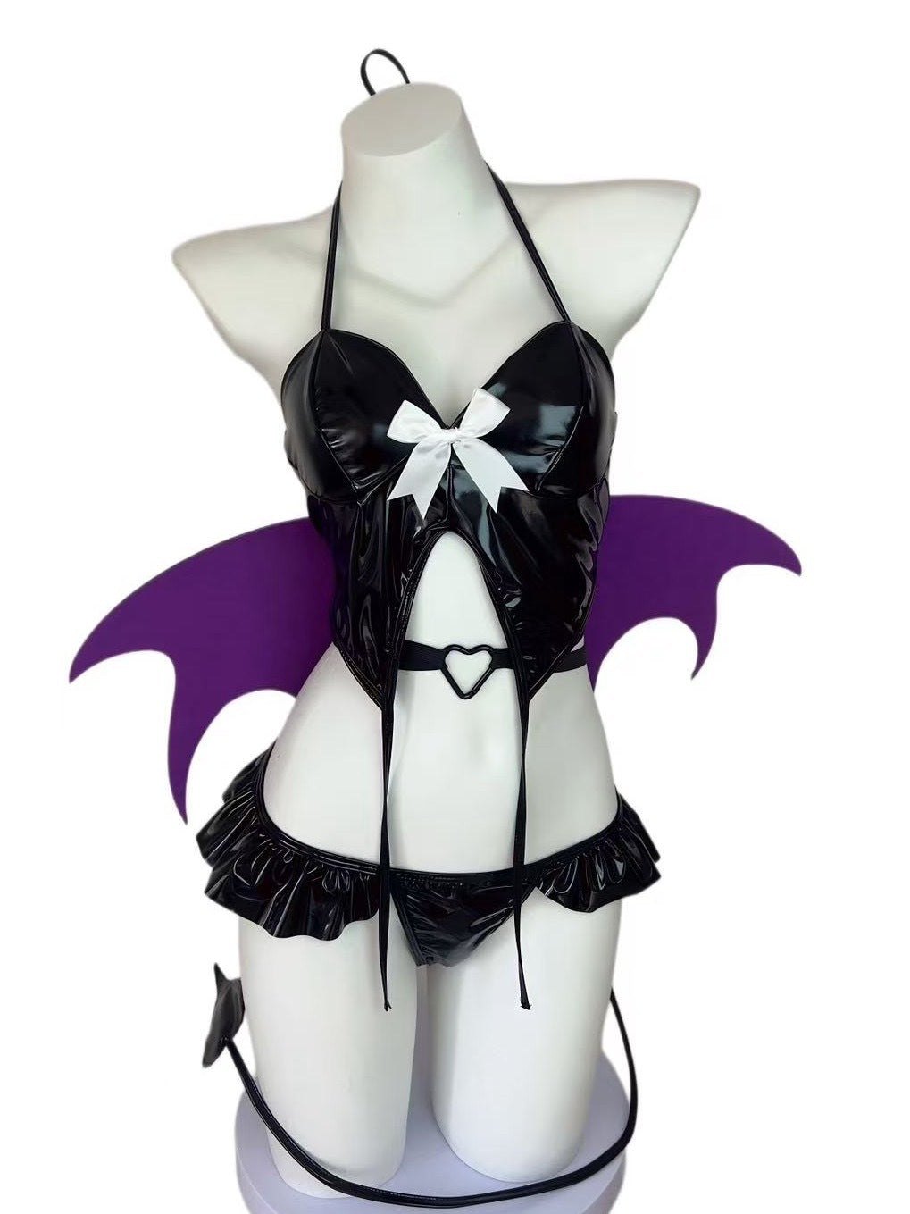Succubus patent leather cosplay costume set, photo 7