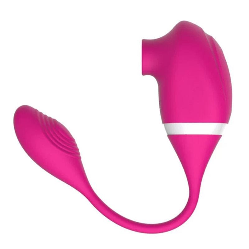 Rose Red sucking and vibration bullet egg vibrator with cord