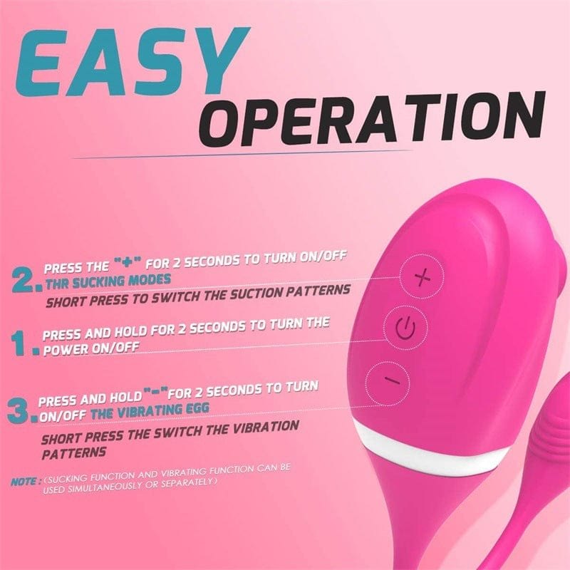 Sucking and vibration bullet egg vibrator with cord, photo 6