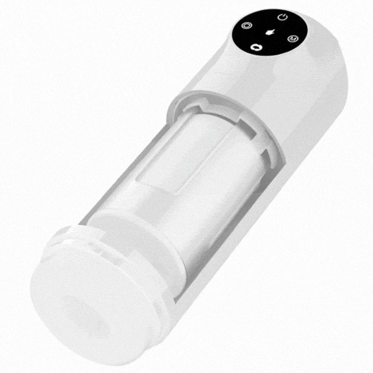 White male masturbator with textured sleeve, photo 1