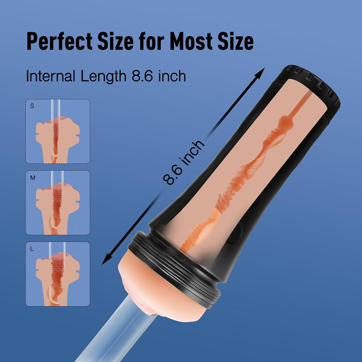 Textured pocket pussy stroker cup, photo 4