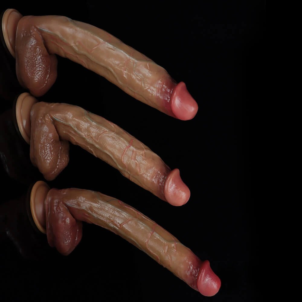 Flesh tone silicone suction cup dildo, photo 1
