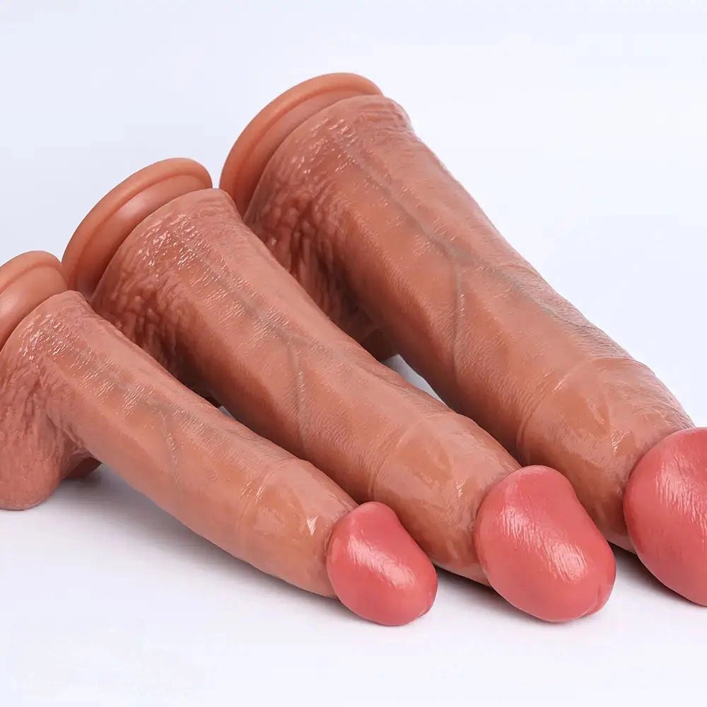 Flesh-tone silicone suction cup dildo, photo 10
