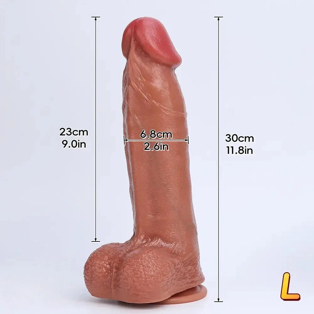 Flesh-tone silicone suction cup dildo, photo 11