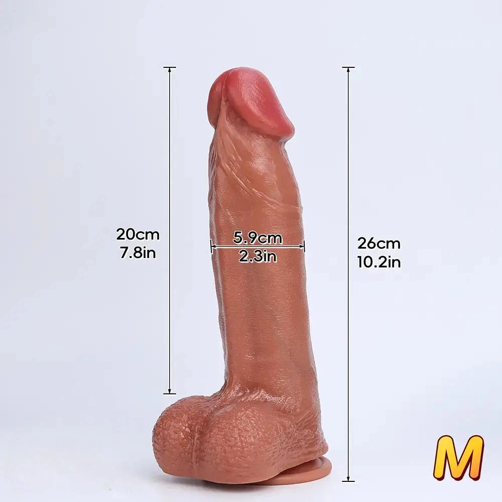 Flesh-tone silicone suction cup dildo, photo 12