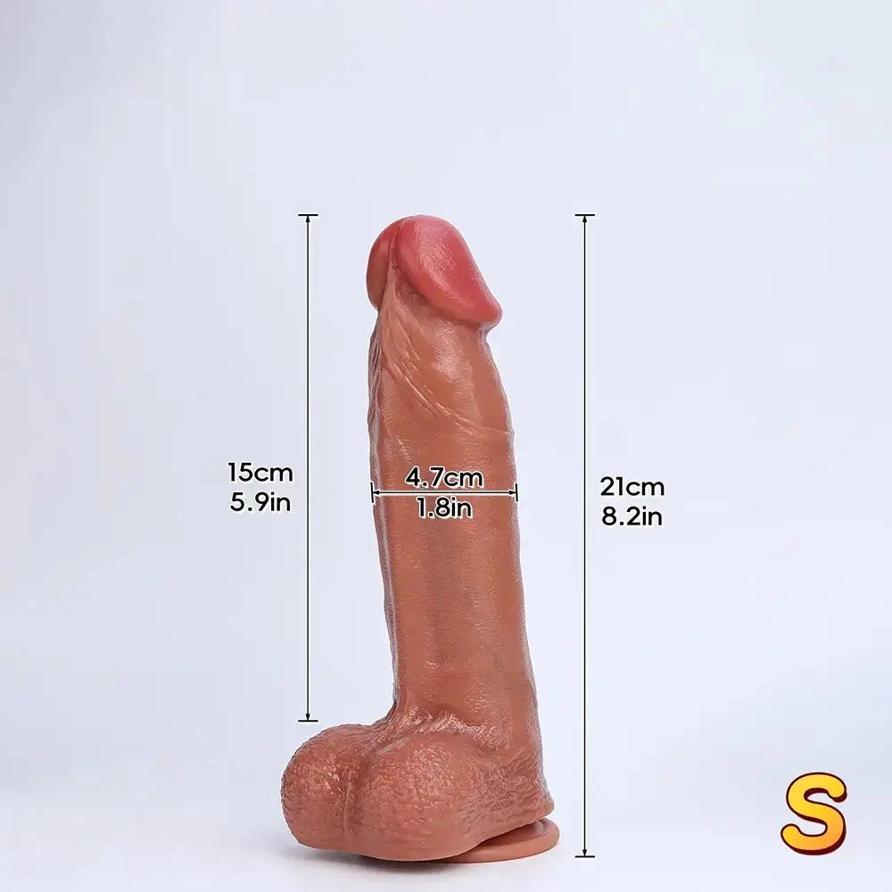 Flesh-tone silicone suction cup dildo, photo 13