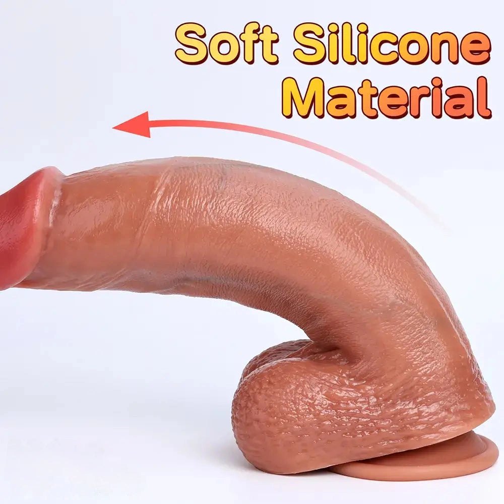 Flesh-tone silicone suction cup dildo, photo 7