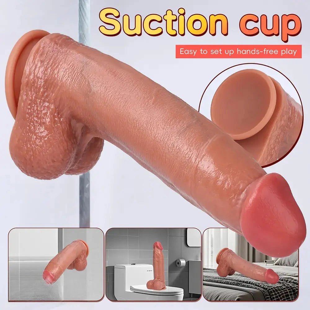 Flesh-tone silicone suction cup dildo, photo 8
