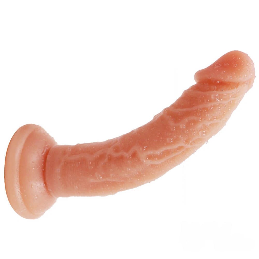 Curved silicone suction cup dildo, photo 8