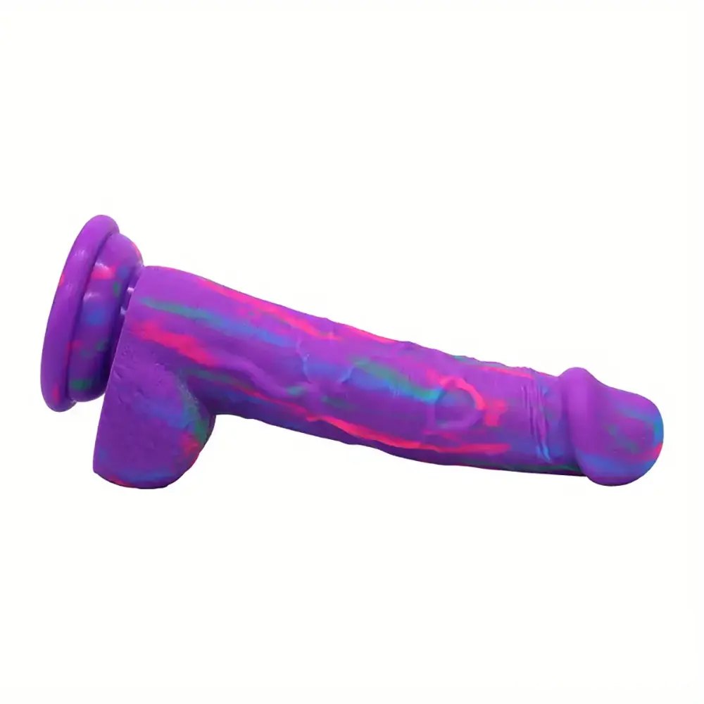 Purple thick silicone suction cup dildo, photo 2