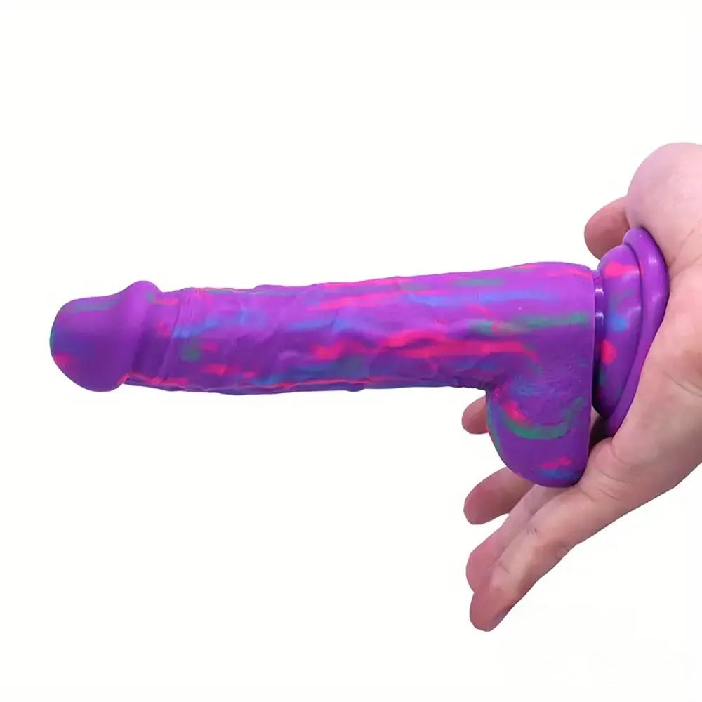 Purple thick silicone suction cup dildo, photo 3