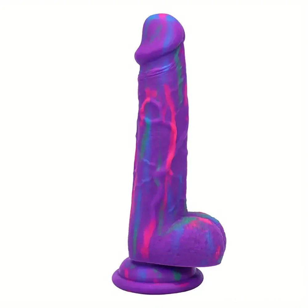 Purple thick silicone suction cup dildo, photo 5