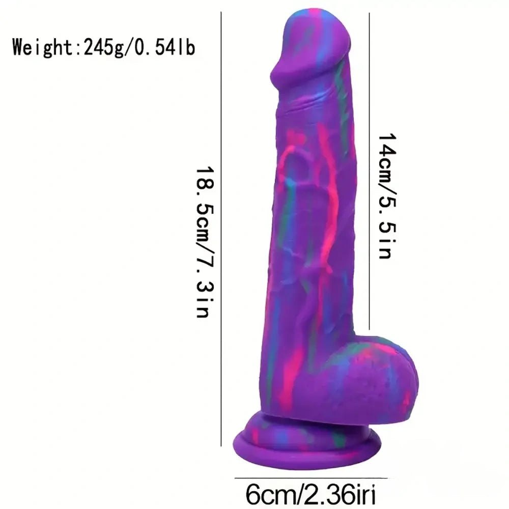 Purple thick silicone suction cup dildo, photo 7