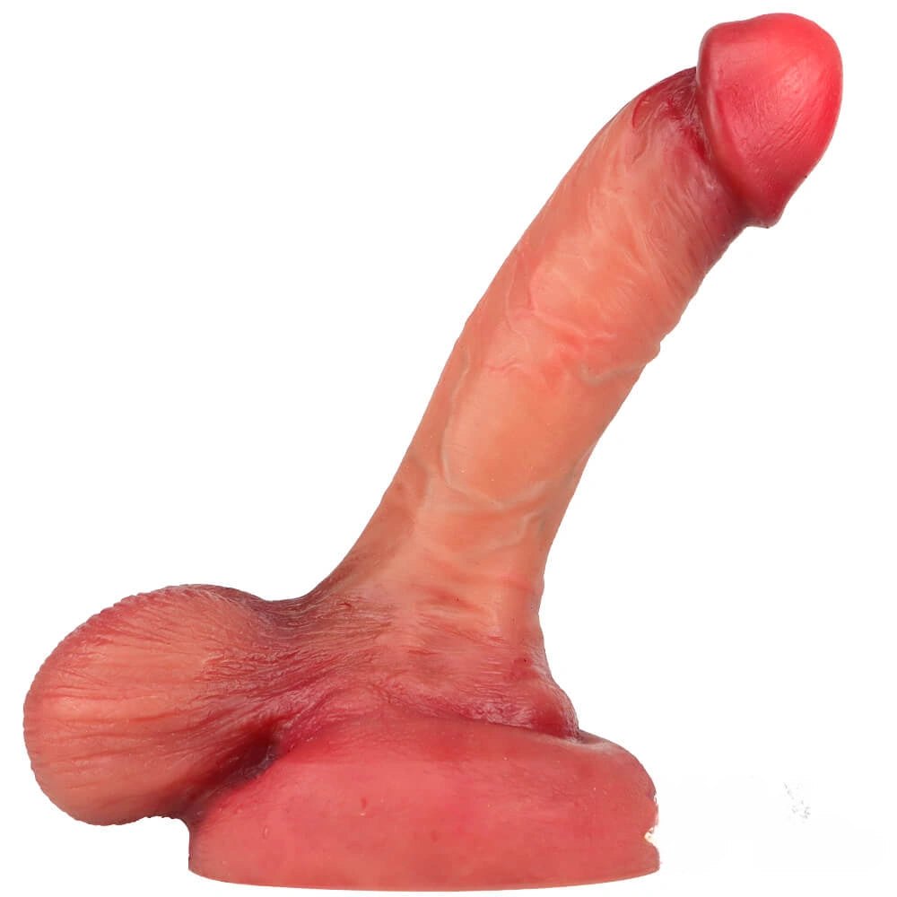 Curved flesh g-spot suction cup dildo, photo 2