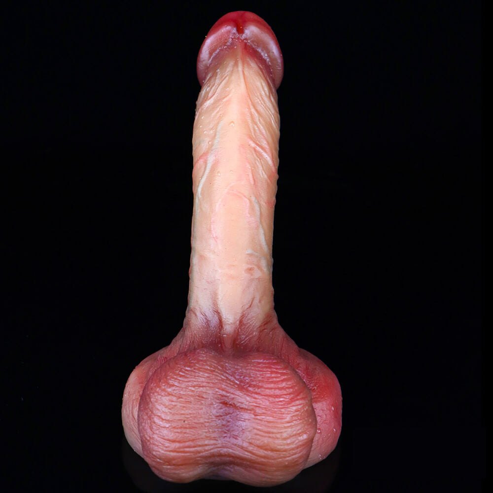 Curved flesh g-spot suction cup dildo, photo 4