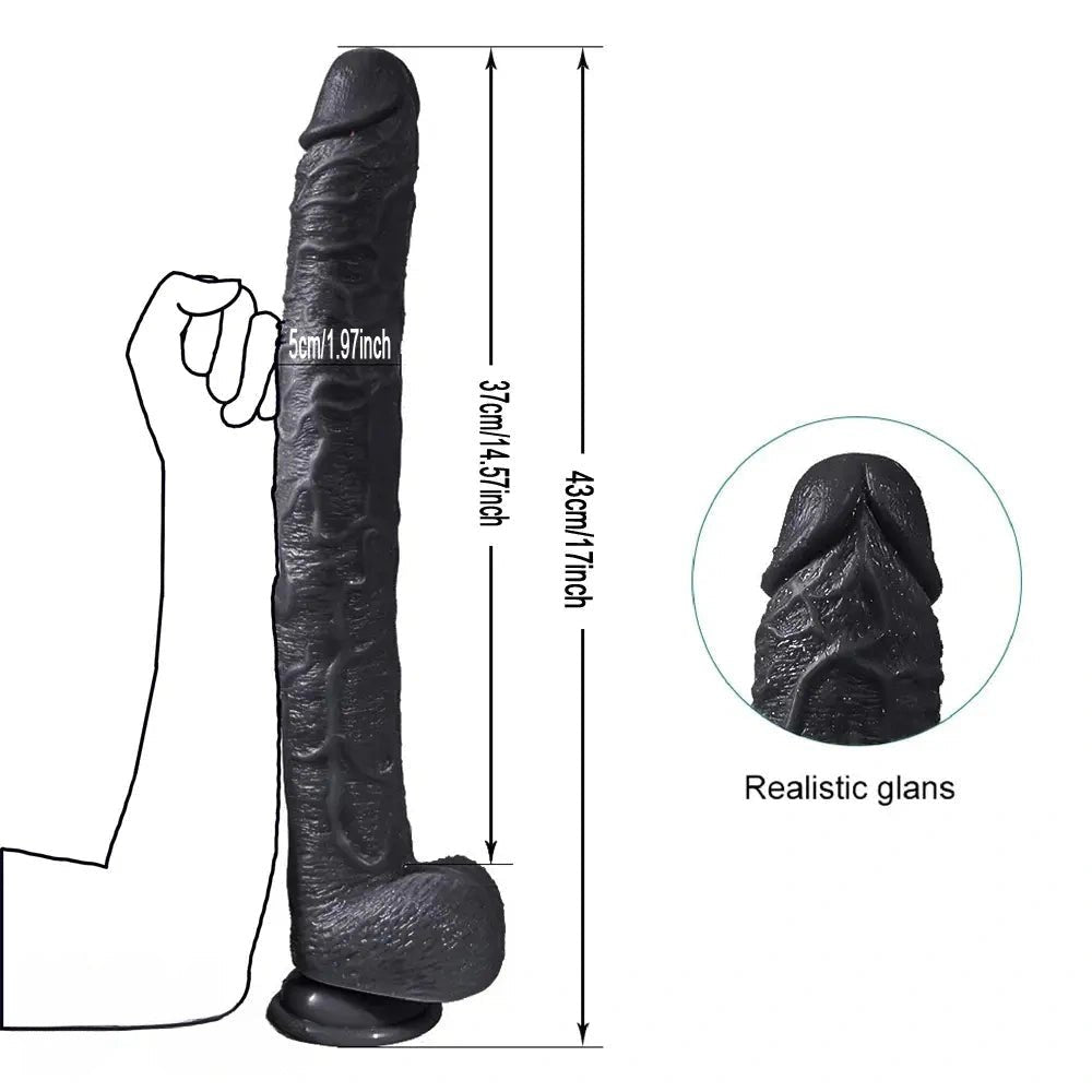 Black pvc suction cup phallus dildo