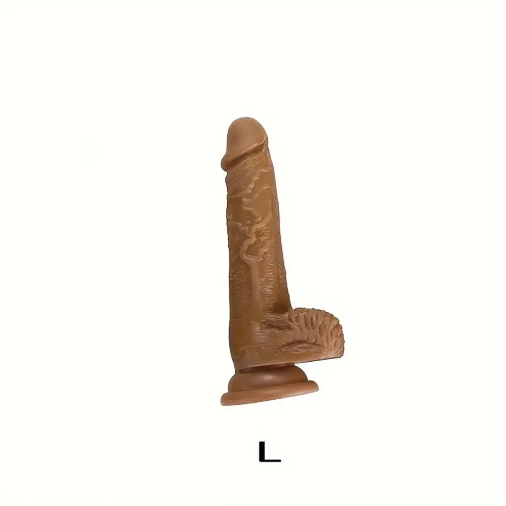 Brown realistic suction cup PVC dildo, photo 8