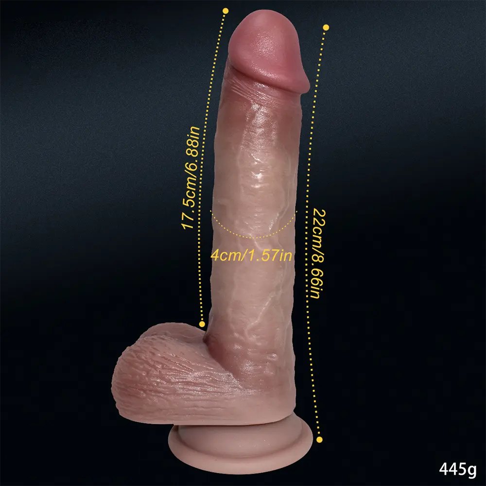 Flesh-tone silicone suction cup dildo, photo 5