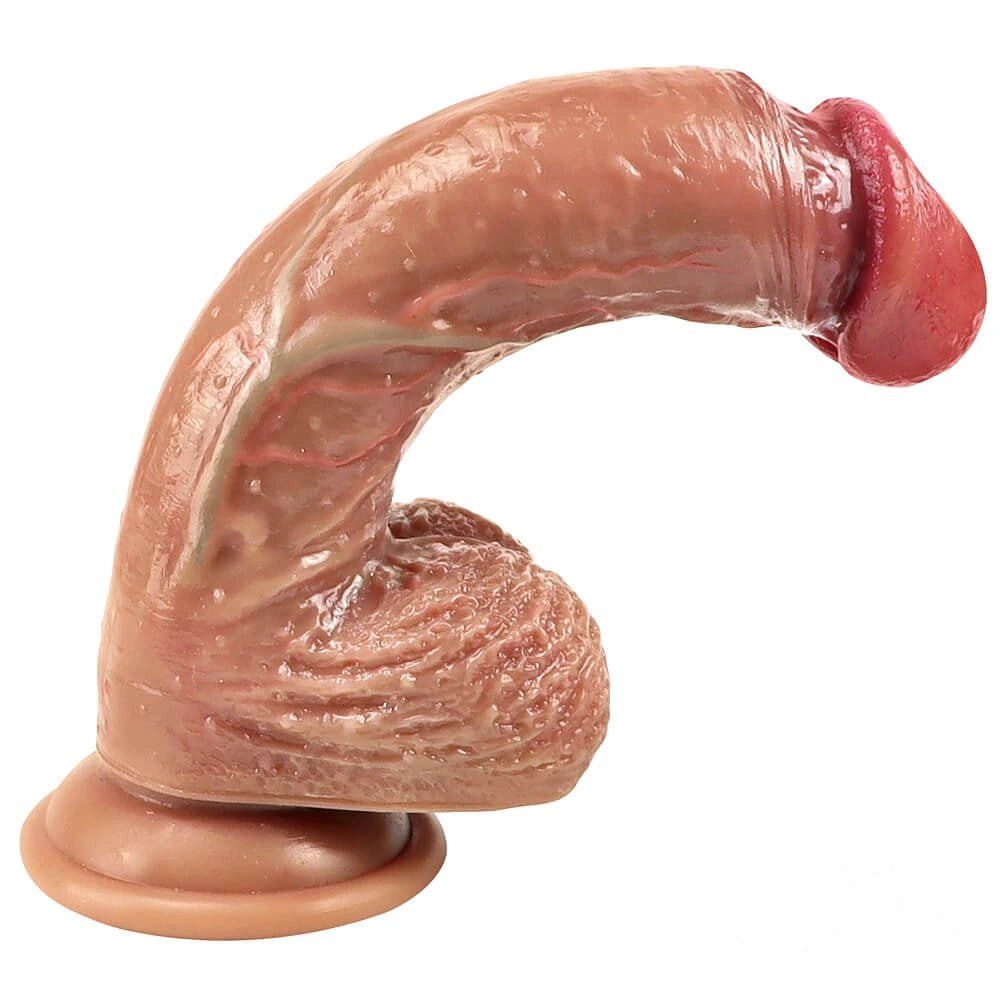 Brown suction cup realistic dildo, photo 11