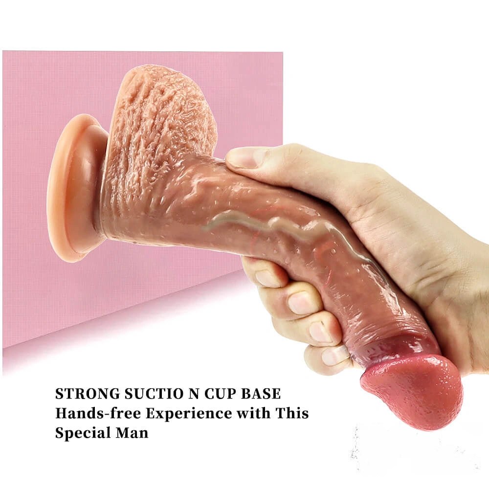 Brown suction cup realistic dildo, photo 3