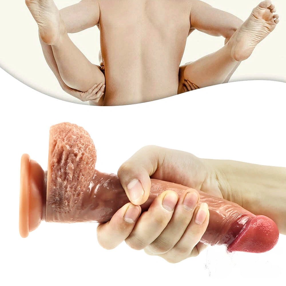 Brown suction cup realistic dildo, photo 5