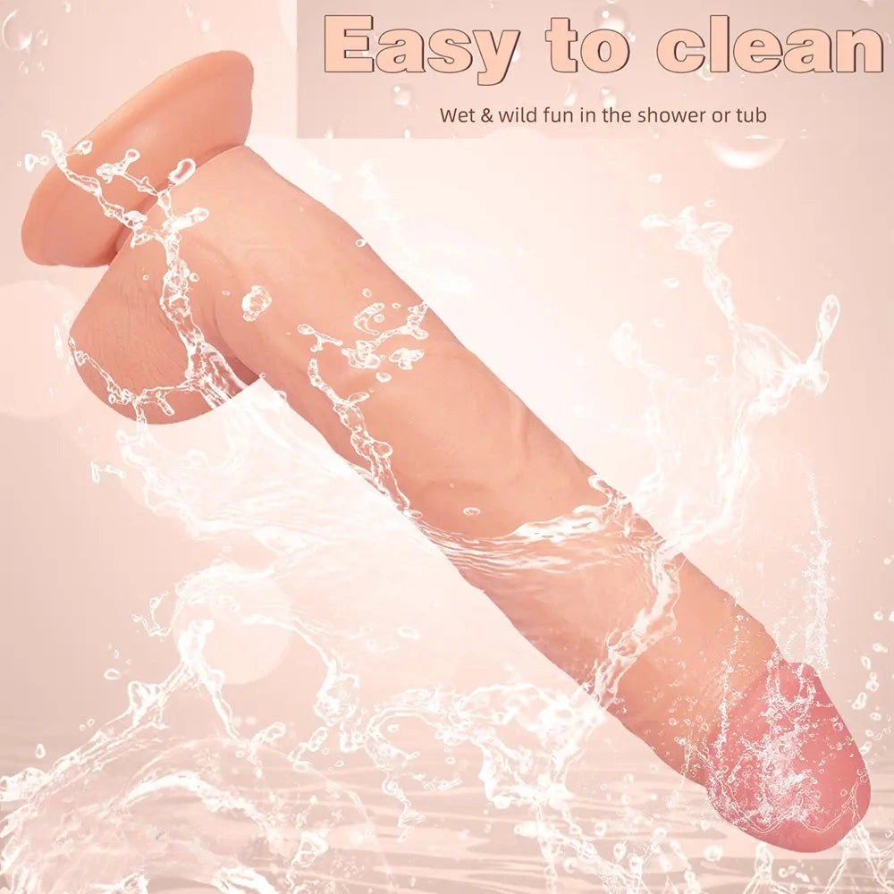 Mixed tone pvc realistic dildo with suction cup base, photo 2