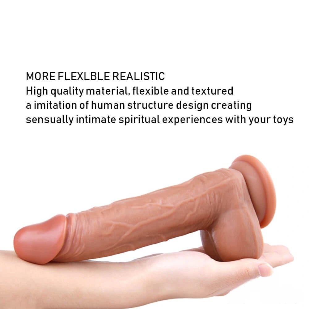 Two-tone suction cup realistic dildo, photo 9
