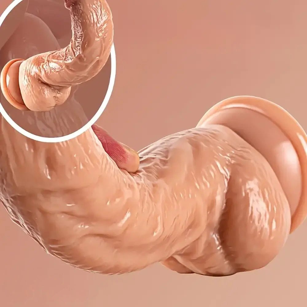 Flesh tone realistic pvc dildo with suction cup, photo 5