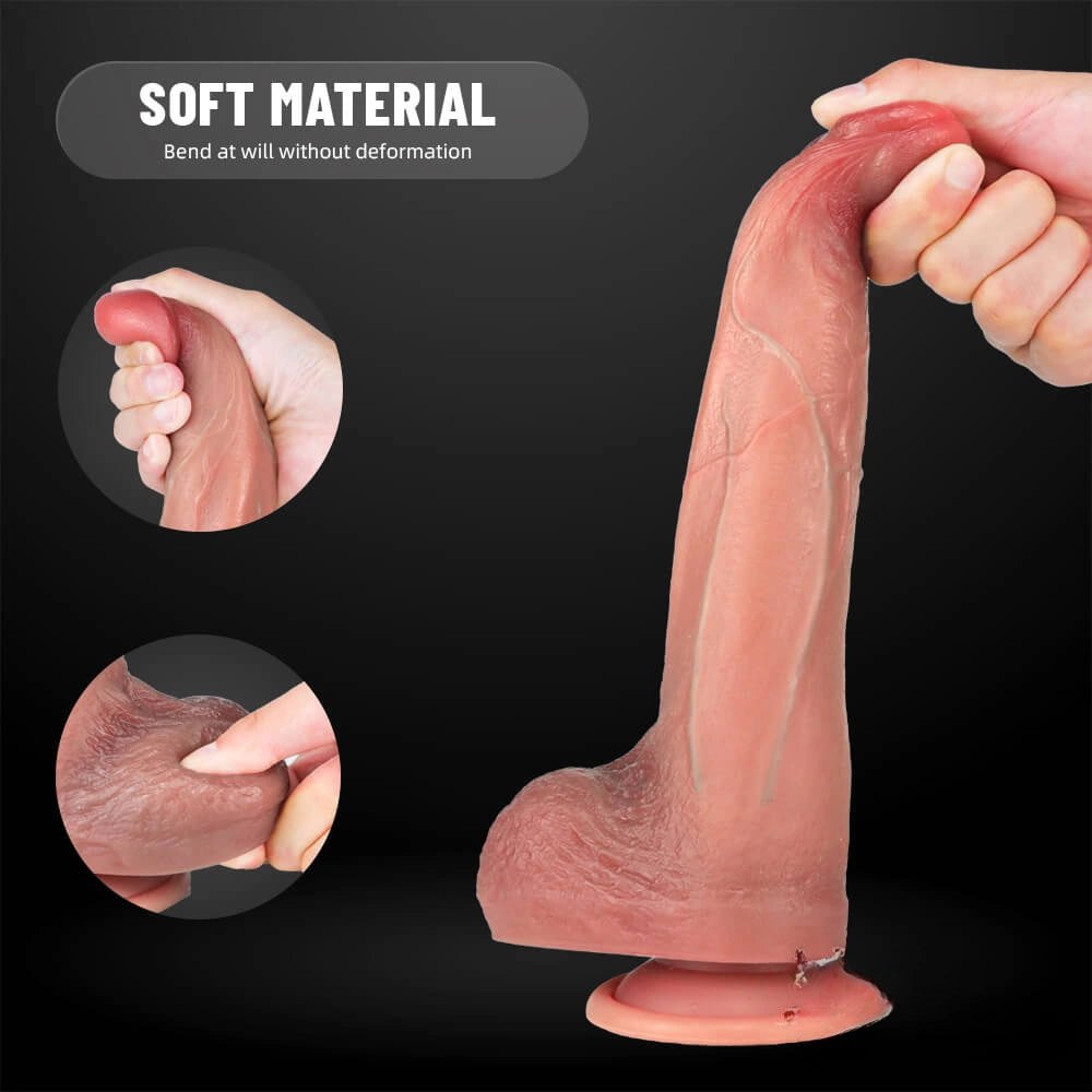 Flesh tone suction cup silicone dildo, photo 10