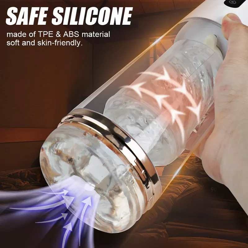 White suction cup rotating masturbator, photo 3