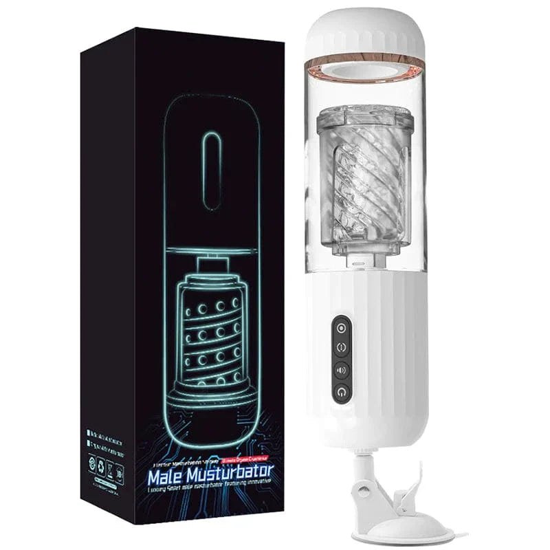White suction cup rotating masturbator, photo 7