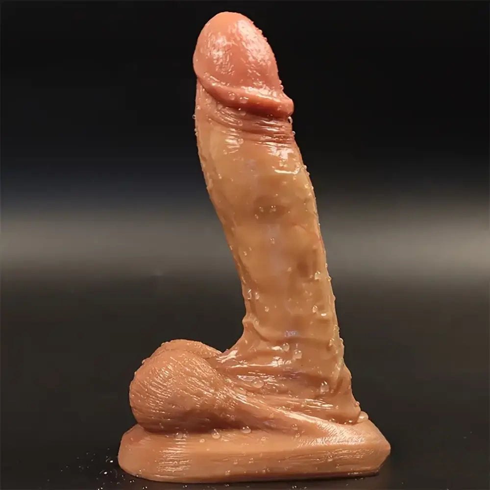 Pink silicone suction cup dildo, photo 1