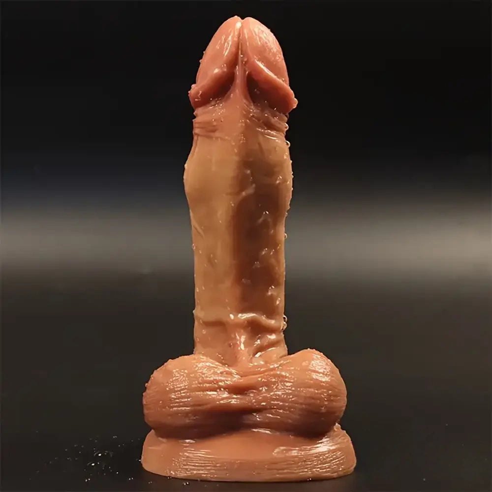 Pink silicone suction cup dildo, photo 4