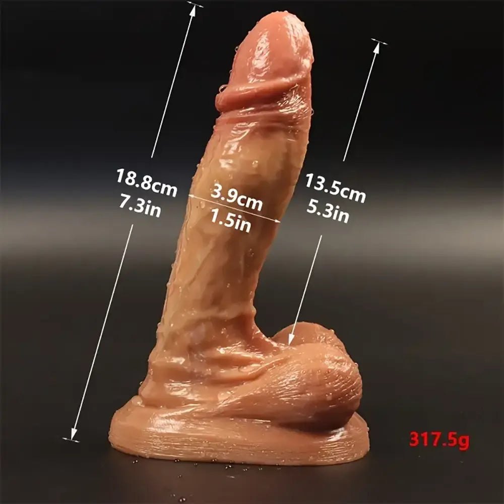 Pink silicone suction cup dildo, photo 7
