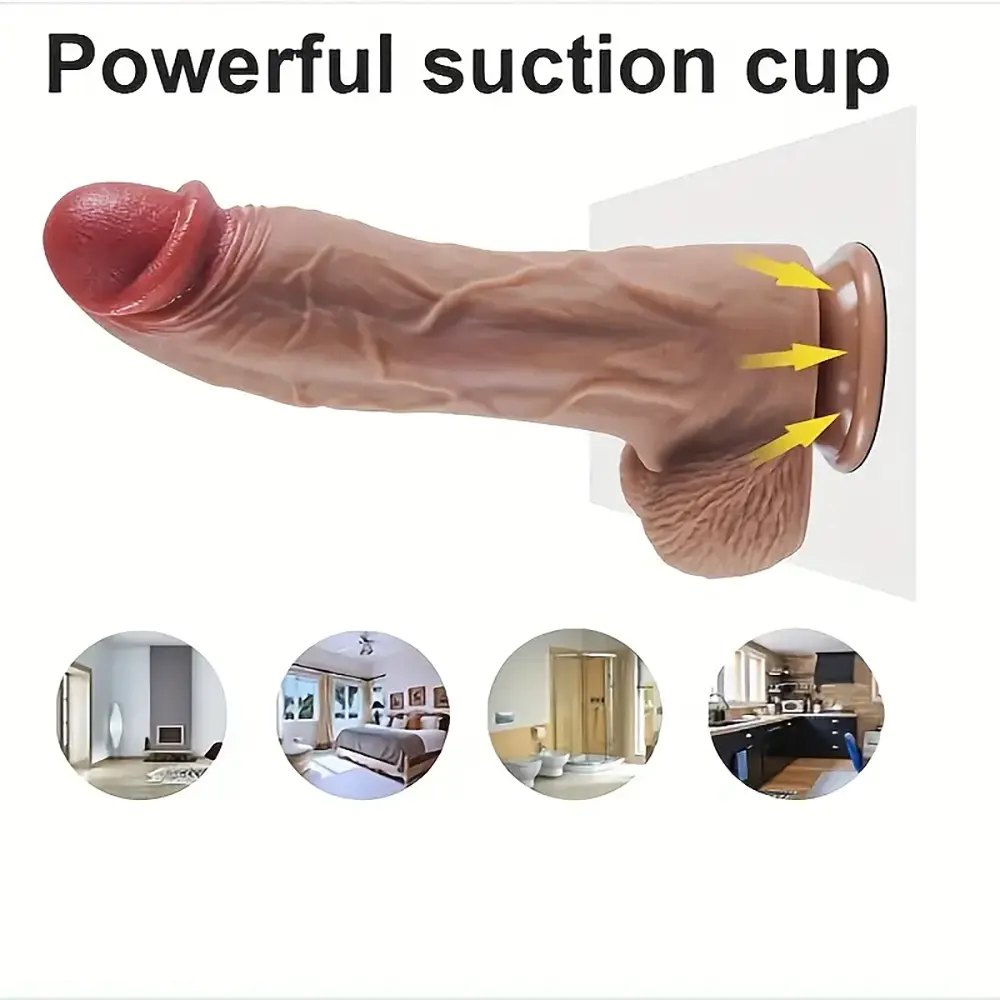 Flesh tone silicone suction cup dildo, photo 3