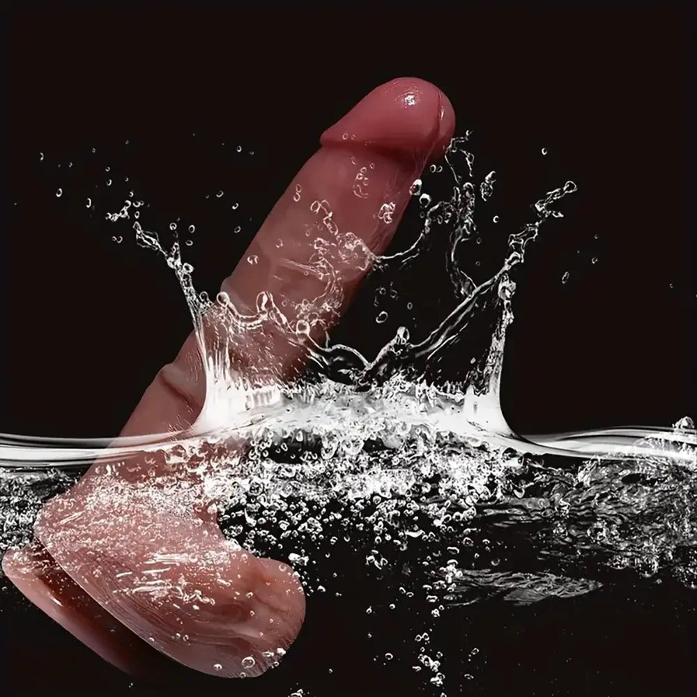 Brown suction cup silicone dildo, photo 4
