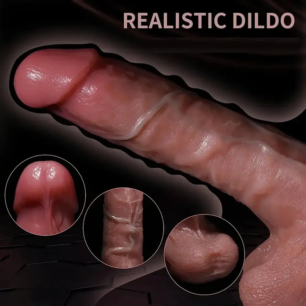 Brown suction cup silicone dildo, photo 5