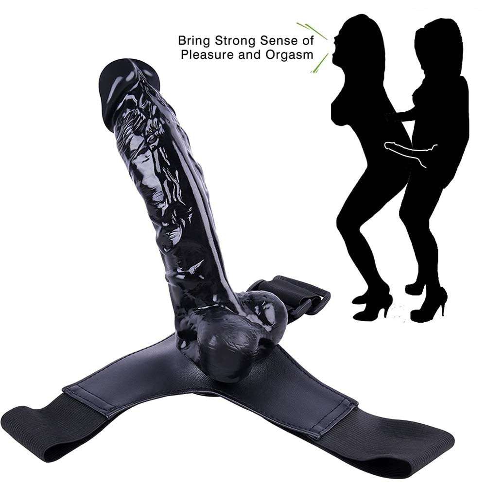 Silicone strap-on dildo with harness, photo 4